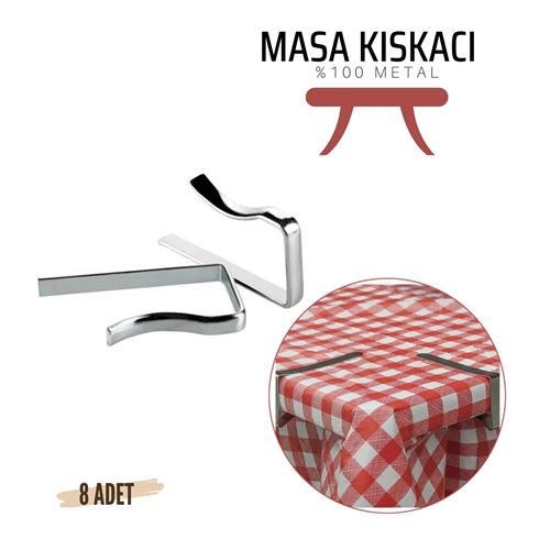 Masa Örtüsü Kelepçesi Metal 8 ADET
