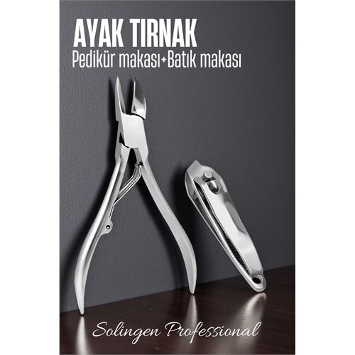 Ayak Tırnak Makası Batık Tırnak Makas Seti Pedikür Tırnak Makası Merys Solingen