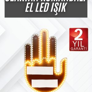 Uzaktan Kumandalı El Orta Parmak Led Araç Camına Özel