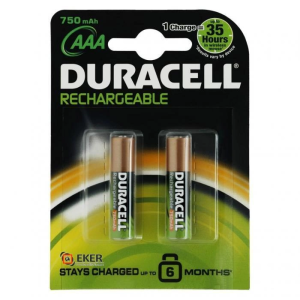 Duracell Şarjedilebilir İnce Kalem Pil 2'li AAA 750 mAh