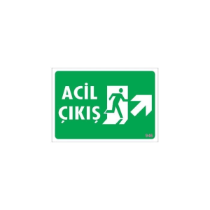 Acil Çıkış Uyarı Levhası 17,5x25 KOD: 946