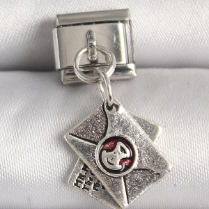 316L Çelik Gümüş Renk Mektup Model Nomination Charm