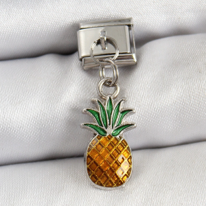 316L Çelik Sallantılı Ananas Model Gümüş Renk Nomination Charm
