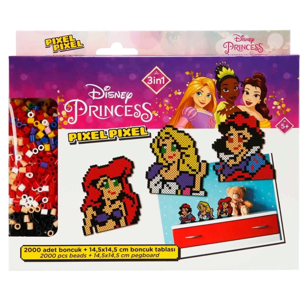 3in1 Princess Pixel Pixel Boncuk Aktivite ve Oyuncak Seti S00005169