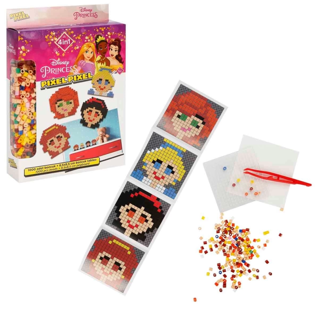 4in1 Princess Pixel Pixel Boncuk Aktivite ve Oyuncak Seti