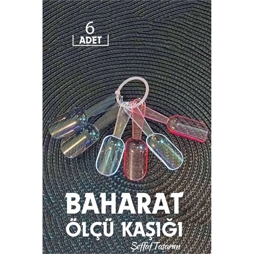 6 lı Şeffaf Baharat Kaşığı Camino Design 717505