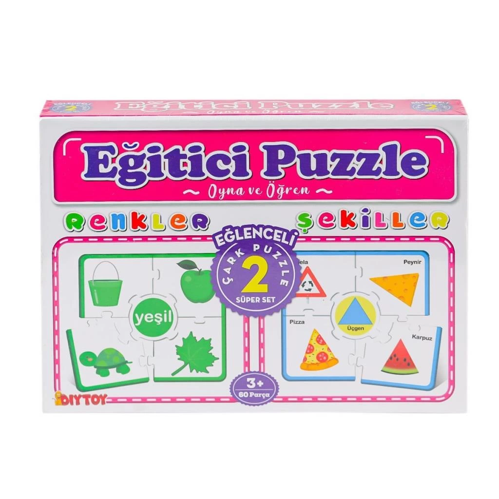 7194 Çark Puzzle Renkler Şekiller -