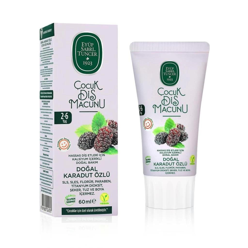 Doğal Karadut Özlü Diş Macunu 2-6 Yaş 60 ml
