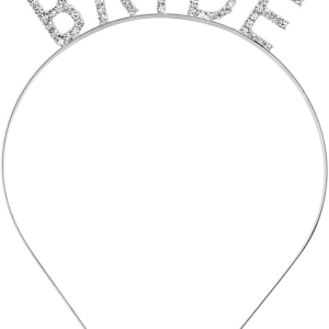 Gümüş Renk Bekarlığa Veda Kristal Taş Bride Tacı İthal 16x10 cm