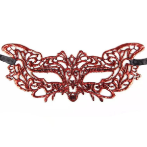 Kırmızı Dantel Masquerade Maskesi 9 No