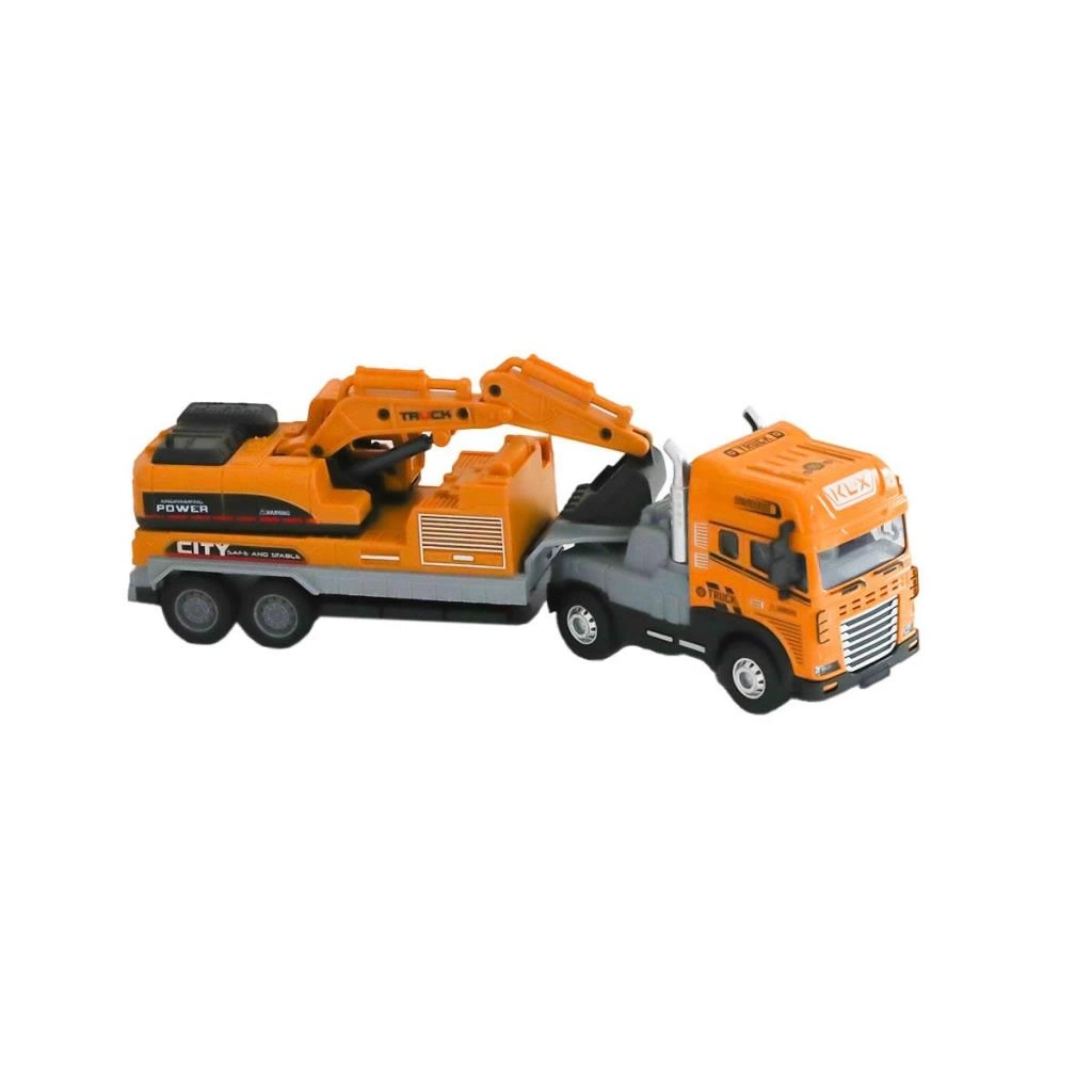 KLX800-248 Sürtmeli Işıklı Müzikli 1:24 Kazıcı Taşıyan Tır -Adet Fiyatıdır