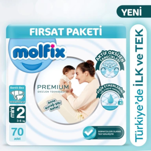 Premium Bebek Bezi Fırsat Paketi 2 Beden 3-6 Kg 70 Adet