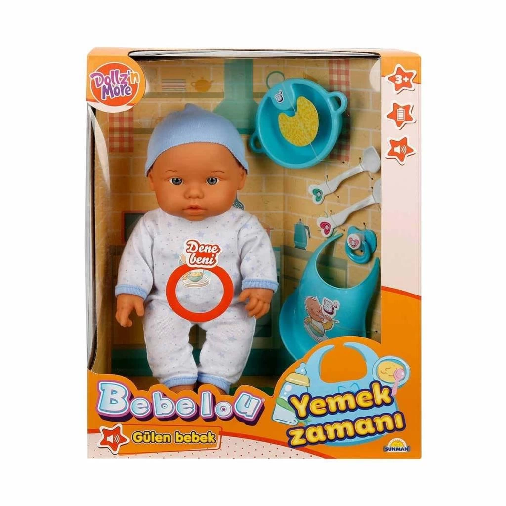 030021 Yemek Zamanı Sesli Bebek Seti 35 cm / +3 yaş