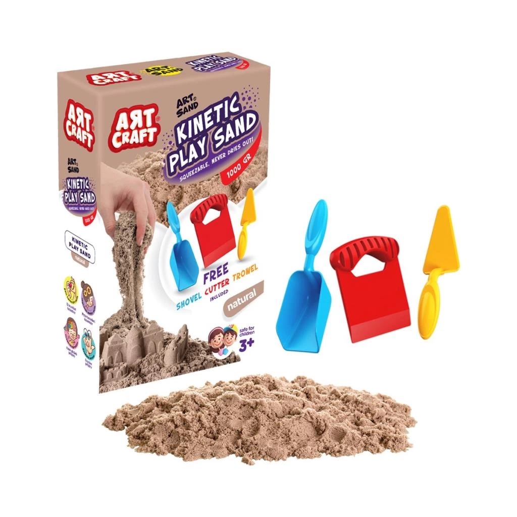 03690  Aksesuarlı Naturel Kinetik Oyun Kumu 1000 gr
