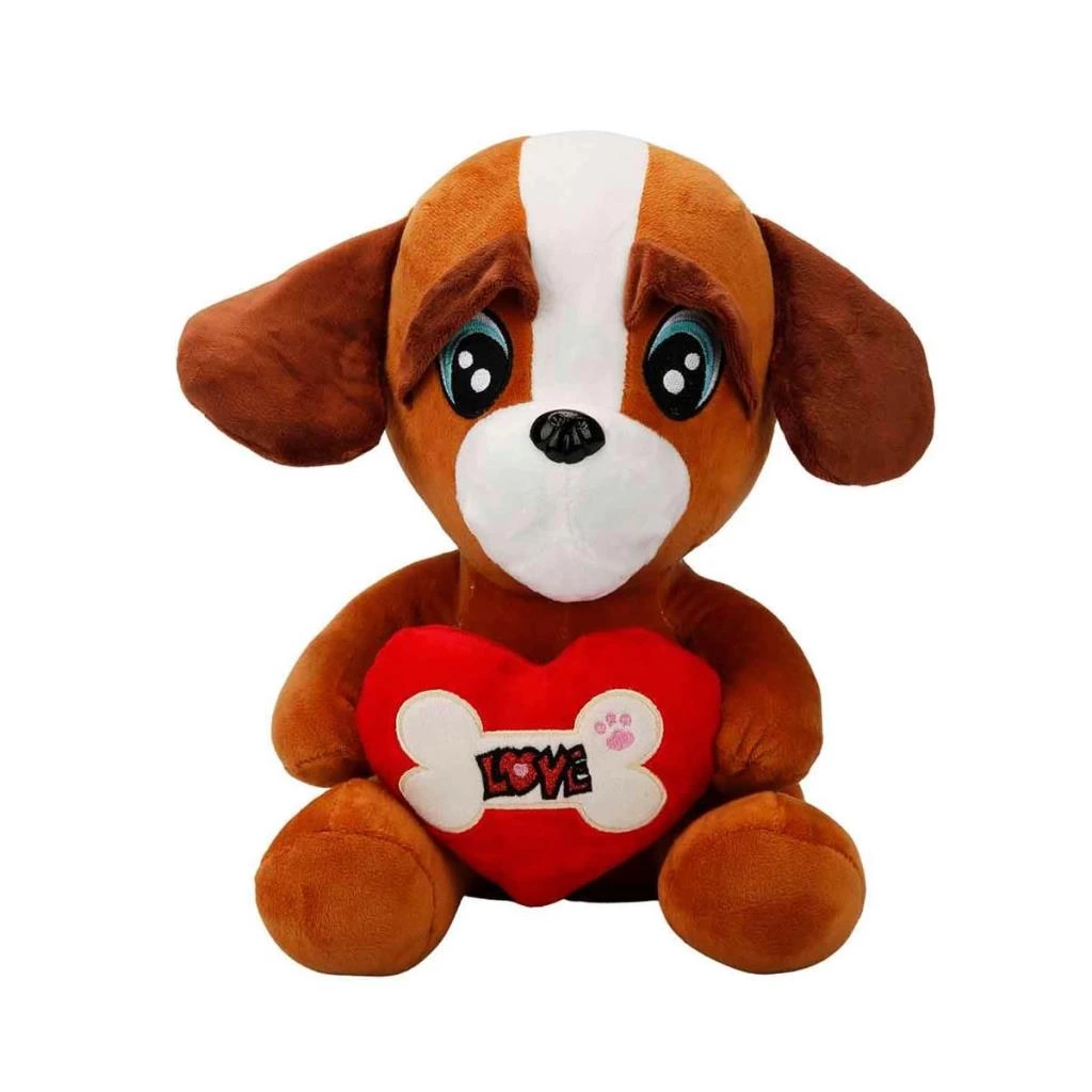 3183 Kalpli Peluş Köpek 30 cm
