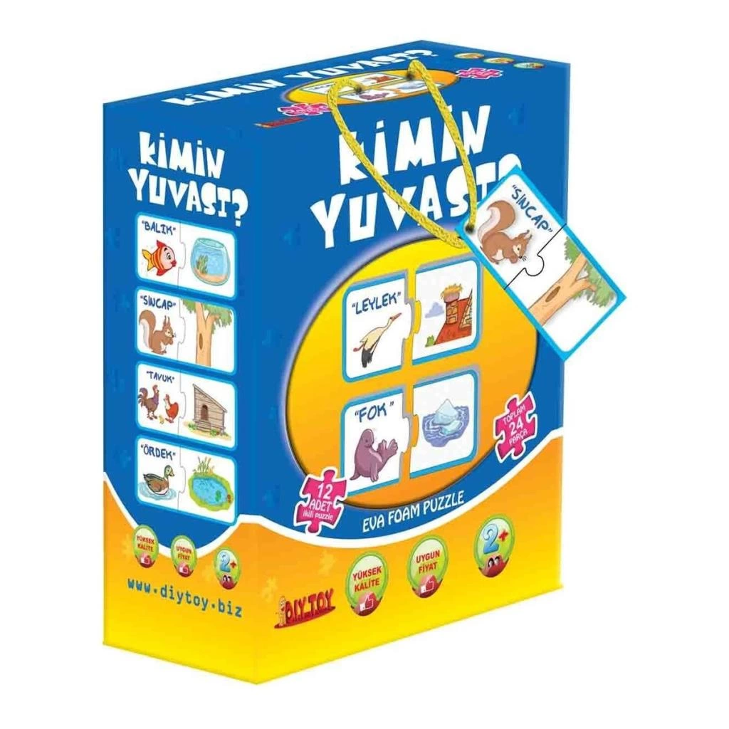 8513 2 Lİ KİMİN YUVASI PUZZLE KUTULU