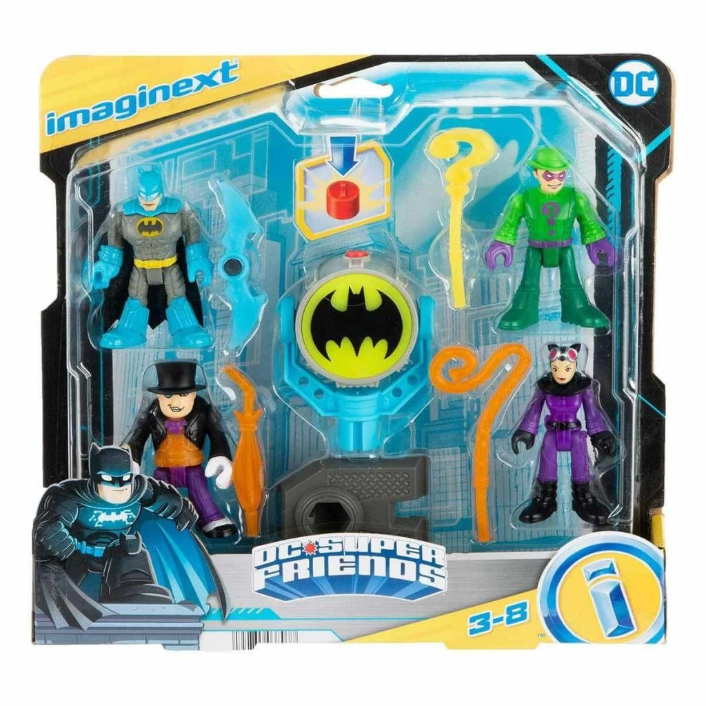 HFD47 Bat-Tech Bat-Signal Figür Seti, Super Friends
