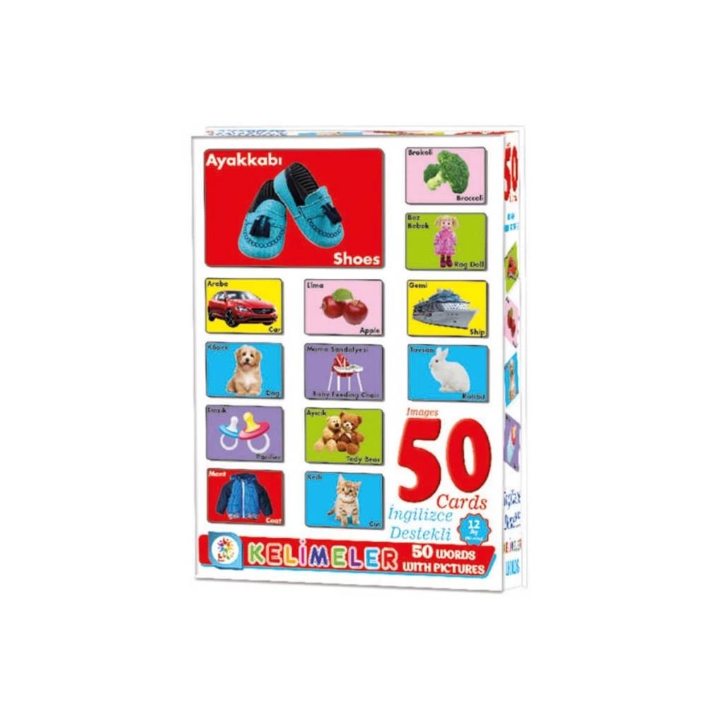 LC7179 Resimli 50 Kelime - İngilizce Destekli / +12 ay