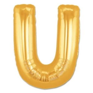 U Harf Folyo Balon Altın Renk  40 inç