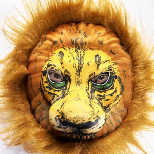 Peluş Aslan Maskesi Kahverengi Yeleli Mega Peluş 33 No