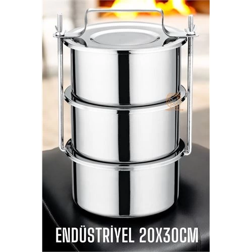 Sefer Tası Endüstriyel Yemek Kabı 430 Paslanmaz Çelik XXL 20X10 CM 720829