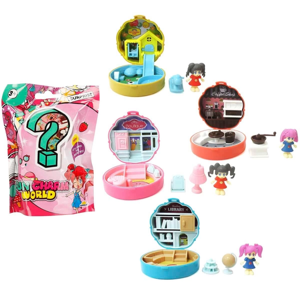 Taşınabilir Dollhouse Figür Sürpriz Paket