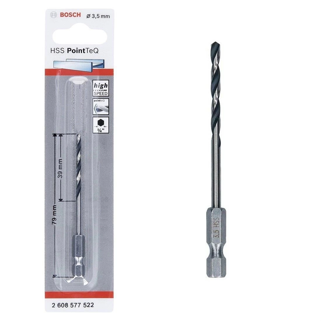 Bosch Pointteq Altıgen Şaftlı Hss Matkap Ucu 3,5 mm