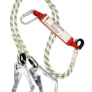 Çift Bacaklı Şok Emicili Lanyard Büyük Kancalı