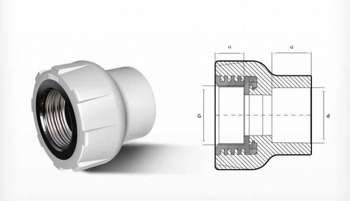 Ege Yıldız PPRC 25X1/2 Dişi Adaptör Gri 1 Ege Yıldız PPRC 25X1/2 Dişi Adaptör Gri