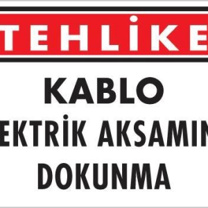 Elektrik Kablosu Uyarı Levhası 25x35 KOD:1117