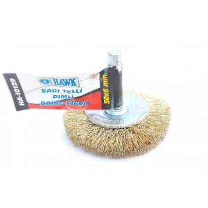 Hawk HA10129 Pimli Sarı Tel Daire Fırça 50x6 mm