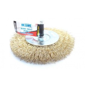 Hawk HA10135 Pimli Sarı Tel Daire Fırça 100x10 mm