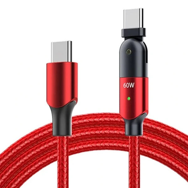 ALLY 60W UsB Type-C Pd Hızlı Şarj Kablosu 2metre Döner Başlıklı Kablo