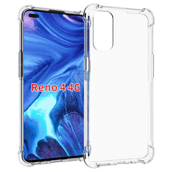 Oppo Reno 4 - 4G Anti-Drop Silikon Kılıf Shockproof kılıf