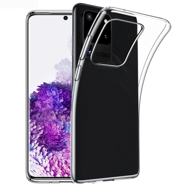 Ally Samsung Galaxy S20 Ultra Kamera Korumalı Silikon Kılıf