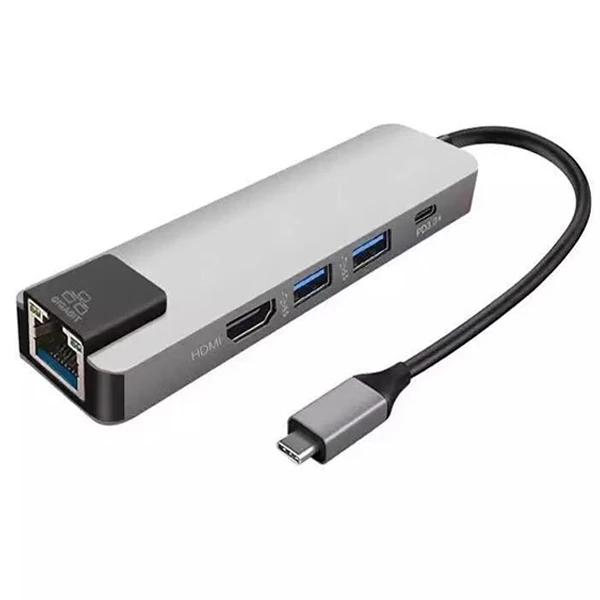 ALLY 5İN1 USB 3.1 Type C To HDMI 2xusb 3.0 RJ45 Ethernet Dönüştürücü Adaptör