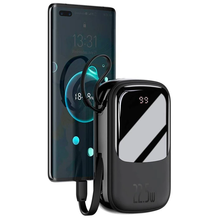 Baseus Qpow Pro Dijital Göstergeli 10000mAh 22.5W Hızlı Şarj Powerbank