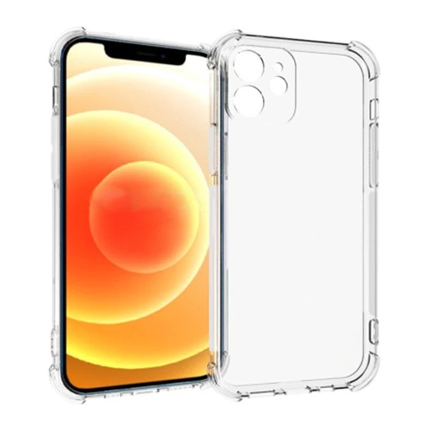 İPhone 12 Mini 5.4 Anti-Drop Silikon Kılıf Kamera Korumalı Şeffaf Silikon Kılıf