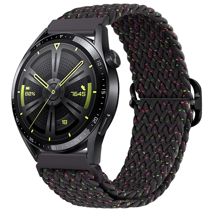ALLY 22MM Gear S3 Watch 4 -Gt2 GT2E 46MM Japon Tokalı Elastik Kayış Kordon