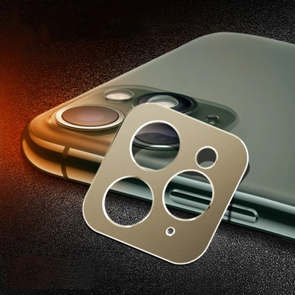 İPhone 11 Pro -11 Pro Max 3D Metal Kamera Koruyucu Metal Lens