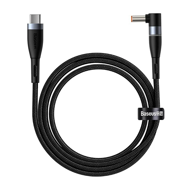 Baseus Zinc Manyetik Type-C to DC Round (55x25mm) Lenovo Laptop Şarj Kablosu 100W 2m