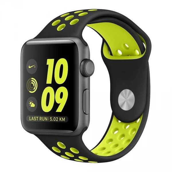 Ally Apple Watch 7-8 45mm 6-5-4 44mm Kayış Kordon Nike Style Soft Silikon 3-2-1 42mm
