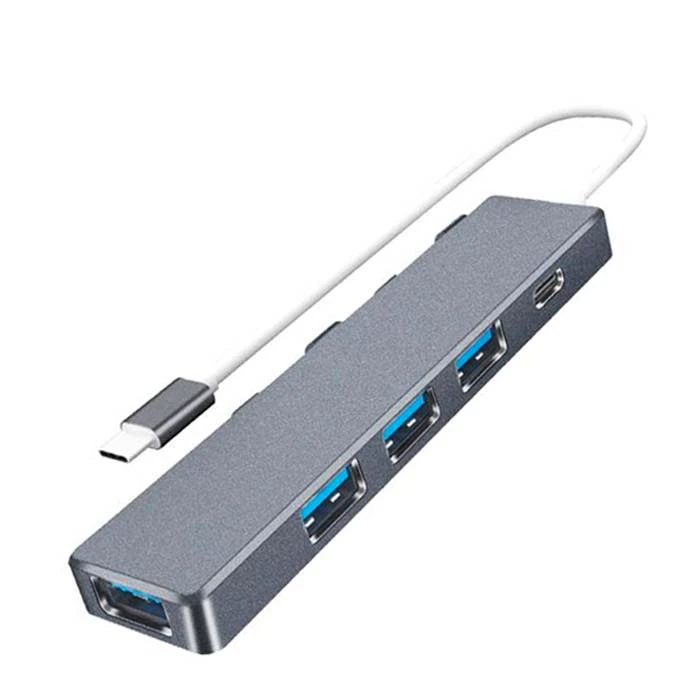 ALLY ADS-301C 5 in 1 Type C Dönüştürücü 4 Usb Portlu Adaptör Hub Çoklayıcı
