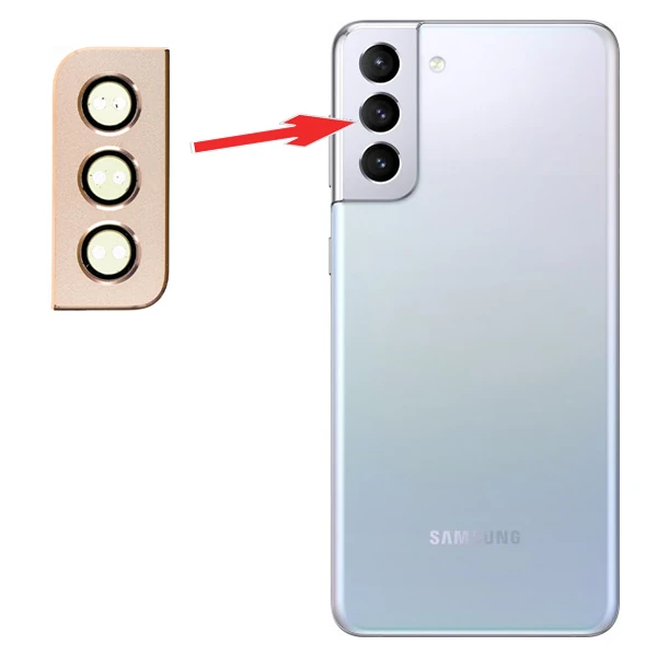 Sm Galaxy S21 Plus G996 Metal Çerçeveli Kamera Lens Koruyucu Full Set