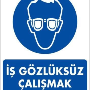 İş Koruyucu Takınız Uyarı Levhası 25x35 KOD:3