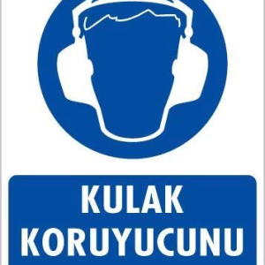 Kulak Koruyucu Kullan Uyarı Levhası 25x35 KOD:35