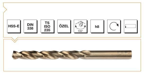 Makina Takım HSS-E Altın Seri İnox Delme Matkap Ucu 5 mm 1 Makina Takım HSS-E Altın Seri İnox Delme Matkap Ucu 5 mm