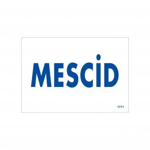 Mescid Uyarı Levhası 17,5x25 KOD:1771