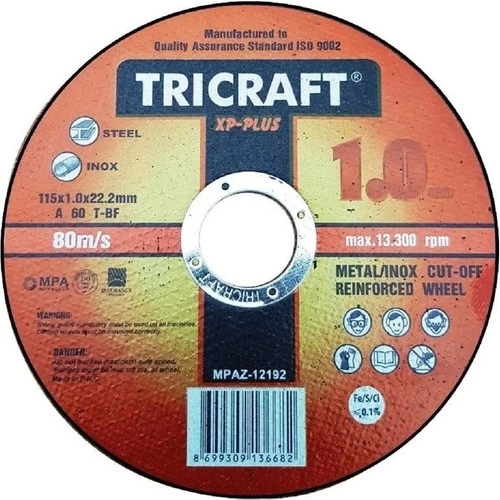 Meşem Trıcraft X Plus 115X1X22.23 mm Inox Kesici Taş MEŞEM-3301