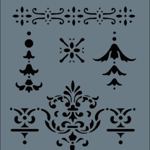 Rich New Seri N-103 Stencil 35x25 cm